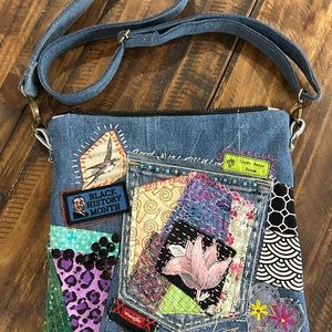 Black History Month , Justice, MLK Upcycled Denim Crossbody,Purse